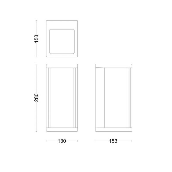 Applique murale LED moderne ULYZO 12W 2700K IP44 | LéonLeds