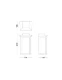 Aplique de pared exterior MIRTH Sin Bombilla max.25W E27| LeonLeds