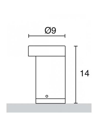 Baliza Exterior Pequeña LED o Aplique Dopo Cairo Aluminio | LeonLeds