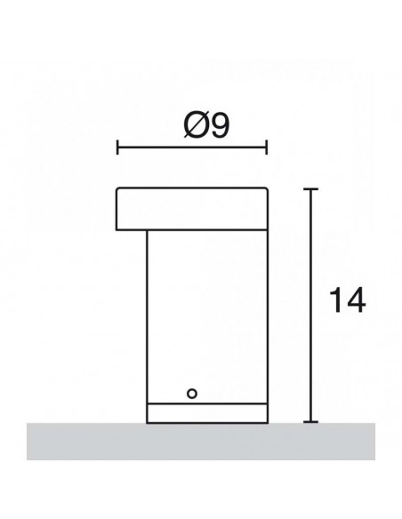 Petite balise ou applique d'extérieur LED Dopo Cairo Aluminium | leonleds