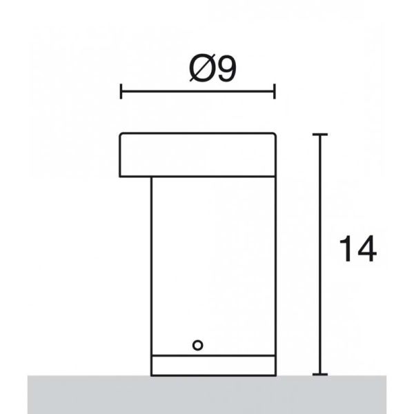 Petite balise ou applique d'extérieur LED Dopo Cairo Aluminium | leonleds