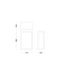 Aplique para exterior ALZOR rectangular Sin Bombilla | LeonLeds