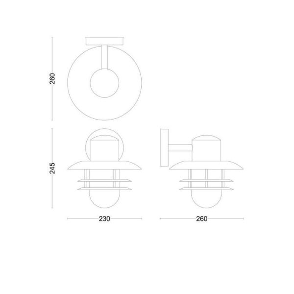 Aplique de pared INYMA Sin Bombila max.25W E27 IP44 | LeonLeds