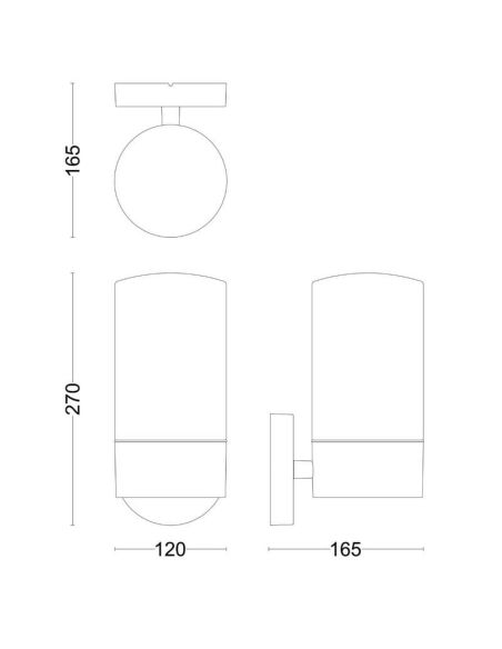 Arandela para exterior FLAREON sem lâmpada máx.25W IP44 | LeonLeds