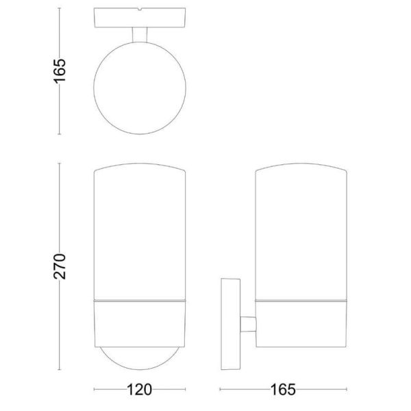 Aplique para exterior FLAREON Sin Bombilla max.25W IP44 | LeonLeds