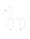 Aplique de pared exterior Cuadrado BELLINI Sin Bombilla E27| LeonLeds