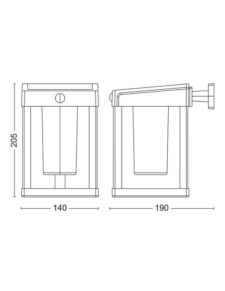 Applique d'extérieur solaire LED CAMILL Ultra Efficient Solar | LéonLeds