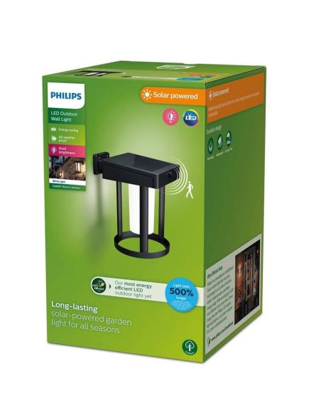 CAMILL Applique murale solaire d'extérieur LED ultra efficace | LéonLeds