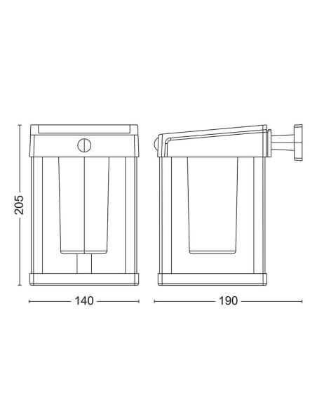 Aplique solar CAMILL 1.4W 3000K Ultra Efficient Solar | LeonLeds