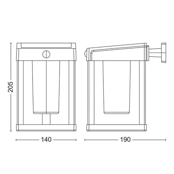 Applique solaire CAMILL 1,4 W 3 000 K ultra-efficace | LeonLeds
