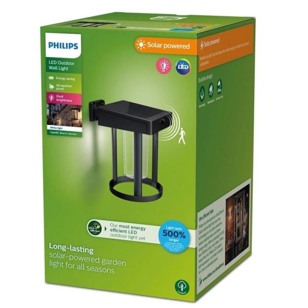 Aplique exterior LED solar CAMILL Ultra Efficient Solar | LeonLeds