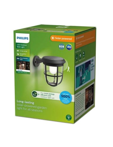 Aplique solar exterior LED RADII Ultra Efficient Solar | LeonLeds