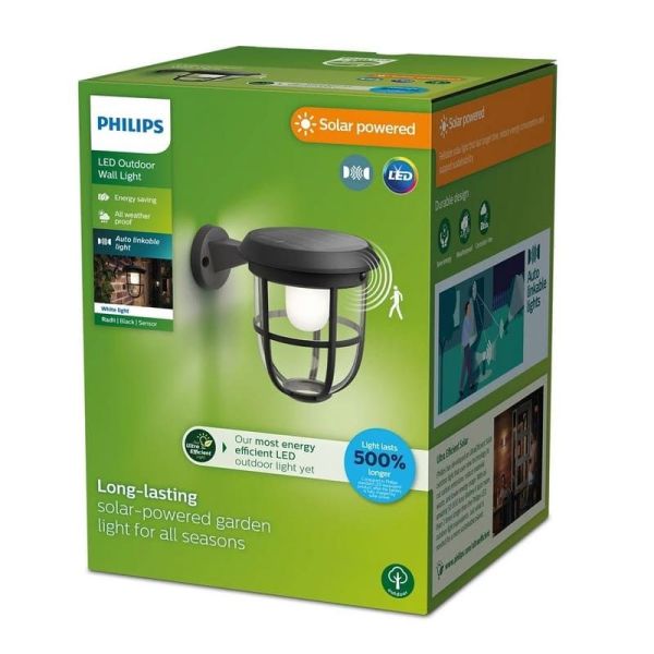 Aplique solar exterior LED RADII Ultra Efficient Solar | LeonLeds