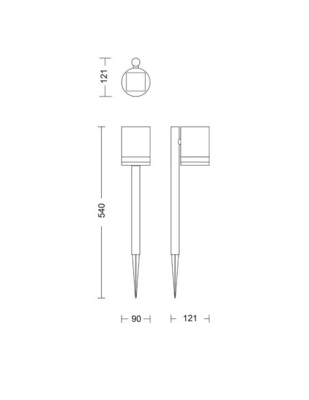 Piqueta solar exterior FYCE Sin Cables Ultra Efficient Solar | LeonLeds
