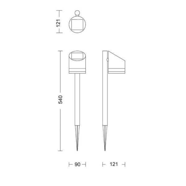 Piqueta solar exterior LED Sin cables Ultra Efficient Solar | LeonLeds