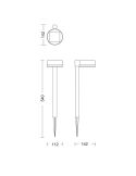 Piqueta exterior solar VYNCE LED sin Cables Ultra Efficient Solar | LeonLeds