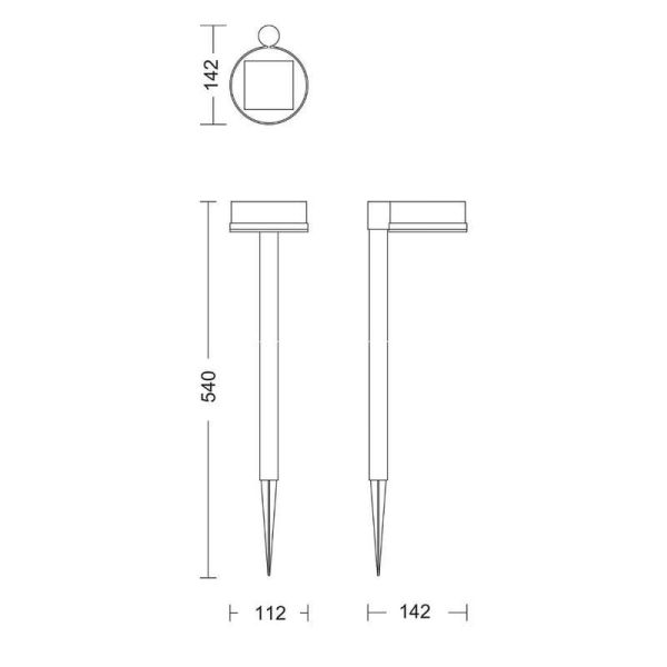Piqueta exterior solar VYNCE LED sin Cables Ultra Efficient Solar | LeonLeds