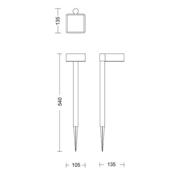 VYNCE LED sans fil extérieur solaire Spike ultra efficace solaire | LéonLeds
