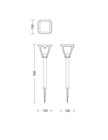 Espigão solar exterior VAPORA LED Wireless Ultra Efficient Solar | LeonLeds