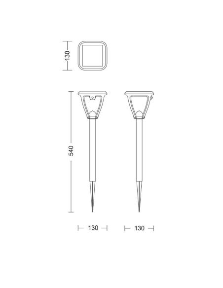 Piqueta solar exterior VAPORA LED Sin Cables Ultra Efficient Solar | LeonLeds