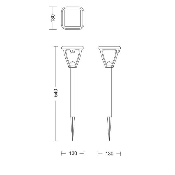 Piqueta solar exterior VAPORA LED Sin Cables Ultra Efficient Solar | LeonLeds