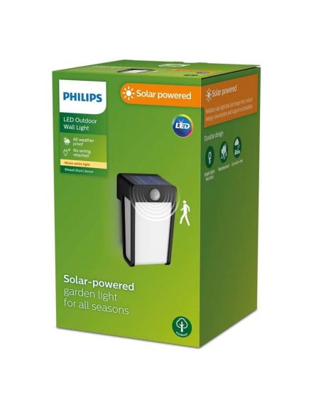 SHROUD LED Arandela solar solar ultra eficiente para exterior | LeonLeds