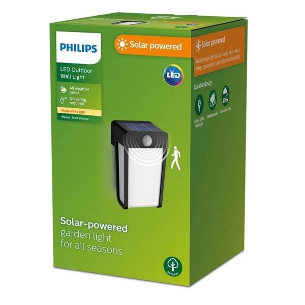 SHROUD LED Applique murale solaire d'extérieur ultra efficace | LéonLeds