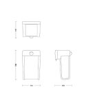Aplique solar exterior SHROUD LED Ultra Efficient Solar | LeonLeds