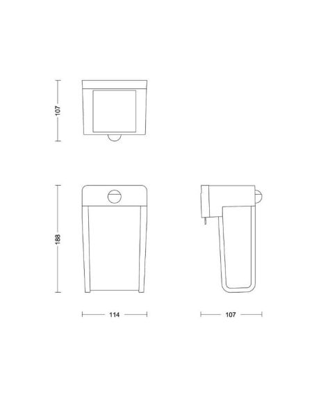 SHROUD LED Applique murale solaire d'extérieur ultra efficace | LéonLeds