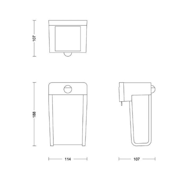 SHROUD LED Applique murale solaire d'extérieur ultra efficace | LéonLeds