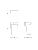 Aplique solar SHROUD exterior LED Ultra Efficient Solar| LeonLeds