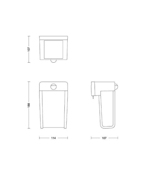 Aplique solar SHROUD exterior LED Ultra Efficient Solar| LeonLeds