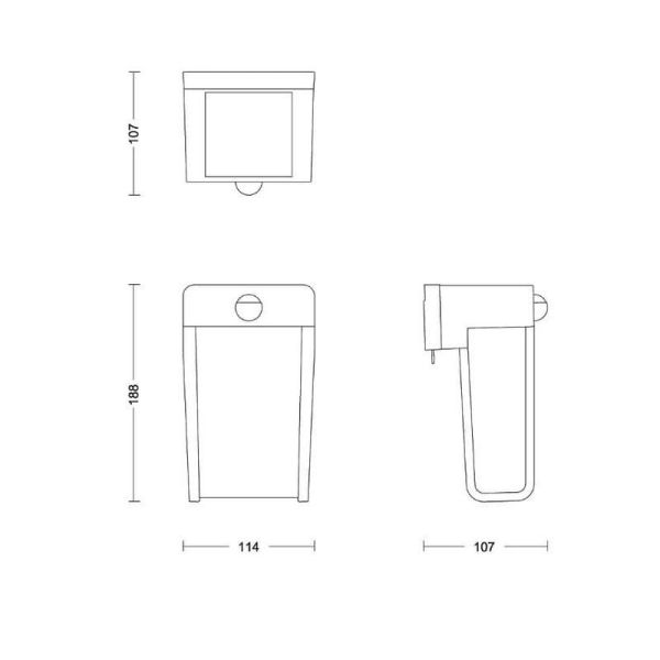 Aplique solar SHROUD exterior LED Ultra Efficient Solar| LeonLeds