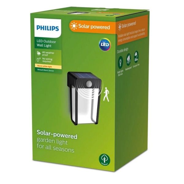 Applique murale solaire d'extérieur LED SHROUD Ultra Efficient Solar | LéonLeds