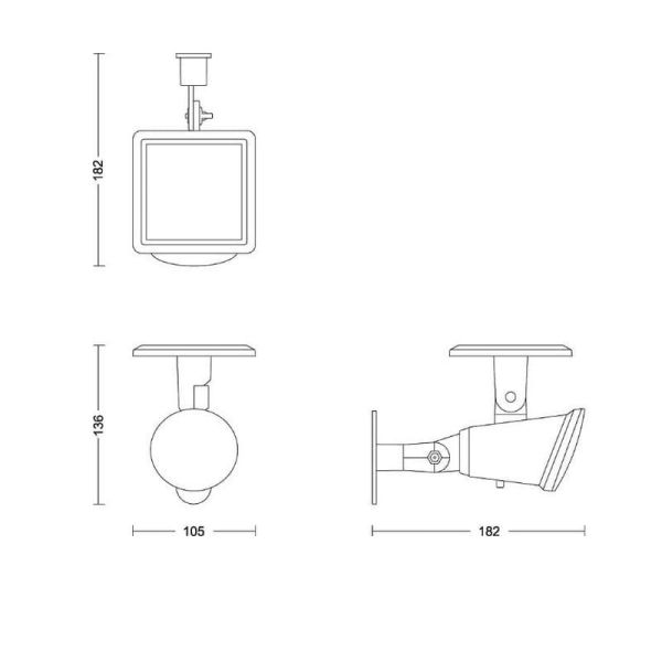 Aplique de pared solar JIVIX LED Sin Cables Ultra Efficient Solar | LeonLeds