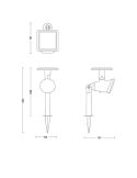 Piqueta solar exterior JIVIX LED Sin Cables Ultra Efficient Solar IP44 | LeonLeds