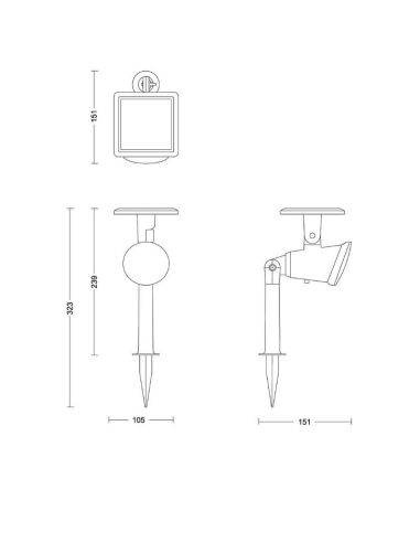 Piqueta solar exterior JIVIX LED Sin Cables Ultra Efficient Solar IP44 | LeonLeds