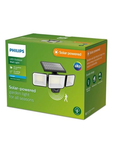 Projecteur solaire de sécurité NUSIL avec détecteur de mouvement ultra efficace | LeonLeds