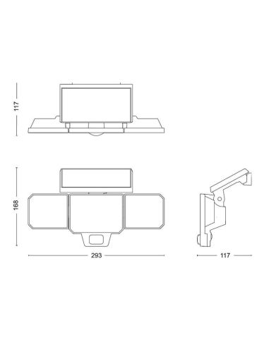 Projecteur solaire de sécurité NUSIL avec détecteur de mouvement ultra efficace | LeonLeds