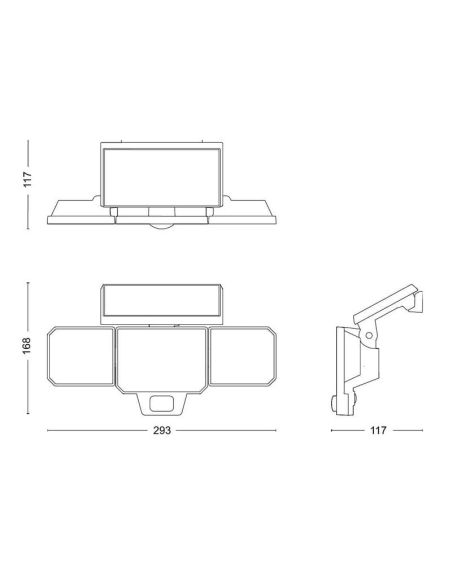 Proyector solar NUSIL Security Sensor movimiento Ultra Efficient Solar | LeonLeds