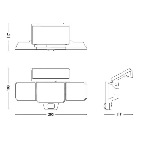 Projecteur solaire de sécurité NUSIL avec détecteur de mouvement ultra efficace | LeonLeds