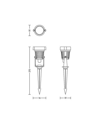 Kit de 3 Piquetas exterior CAPER GardenLink Bajo Voltaje 24V| LeonLeds