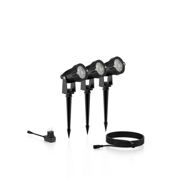 Kit de 3 Piquetas exterior CAPER GardenLink Bajo Voltaje 24V| LeonLeds