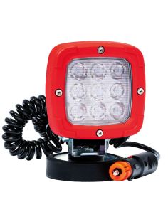 Faro LED potente de largo alcance con base magnética y 3 metros de cable en espiral 4100Lm FT-361 MAG M30 Óptica de Trabajo