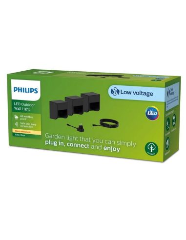 Kit 3 Aplique exterior LED GRITS GardenLink Bajo Voltaje 24V| LeonLeds