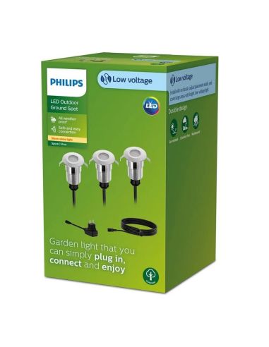 Kit 3 Focos para suelo SPORE GardenLink Bajo Voltaje 24V| LeonLeds