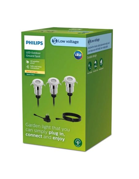 Kit de 3 focos de piso SPORE GardenLink Baixa Tensão 24V | LeonLeds