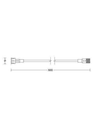 Rallonge de câble GardenLink 5 mètres Basse Tension | LéonLeds