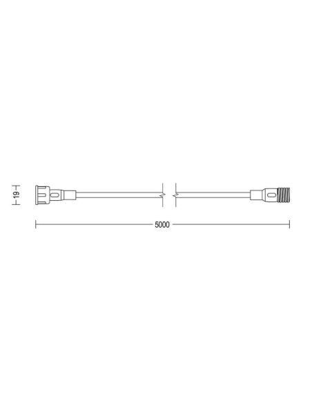 Alargador de cable GardenLink 5 metros Bajo Voltaje | LeonLeds