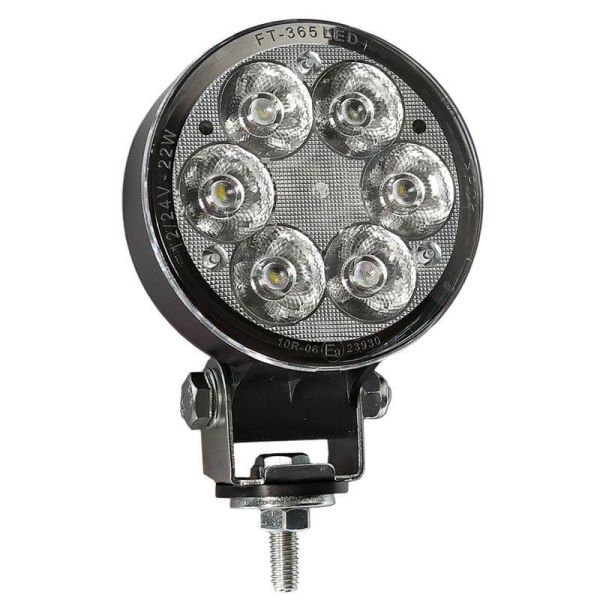 Farol LED redondo de longo alcance FT-365 LED 2.500Lm 22W Óptico de longo alcance | LeonLeds